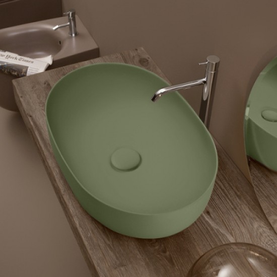 Раковина Kerasan Nolita 60 см накладная, Verde 534311 Staron