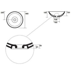 Раковина Kerasan Ciotola 46 см Ferro Matt 430389 Ferro matt *0