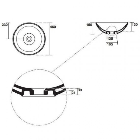Раковина Kerasan Ciotola 46 см Verde Muschio 430311 Verde muschio *0 Staron