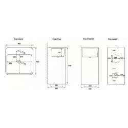 Раковина напольная Ceramalux N черная матовая P7004MLВ