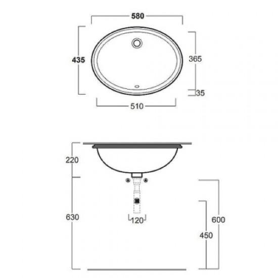 Раковина Simas Top e lavabi d'Arredo 58 см черная S 53 NE Staron