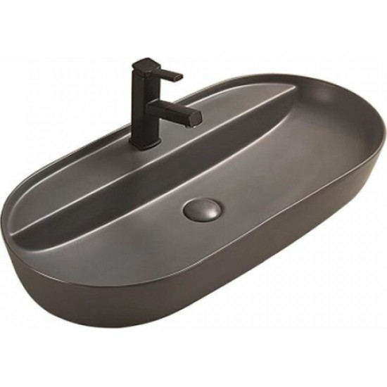 Раковина Ceramalux NC 80 см серая матовая 78325MDH Staron