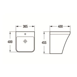 Раковина Ceramalux N 36.5 см черный матовый 500PMB