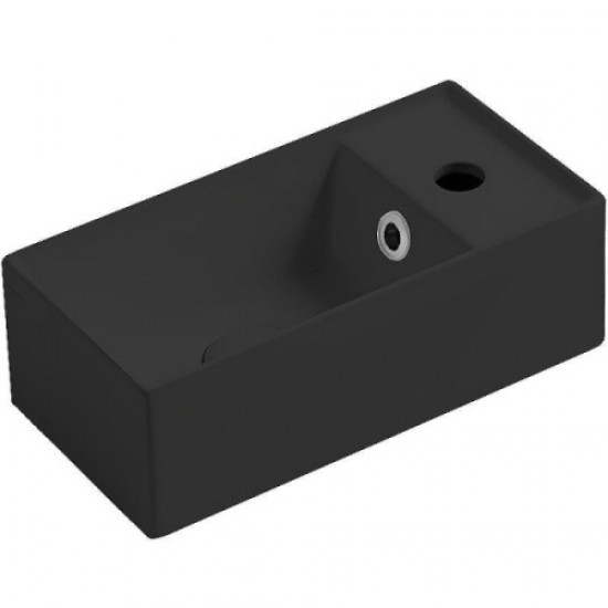 Раковина Simas Agile 40 см правый, черный матовый AG20 nero matt*1 Staron