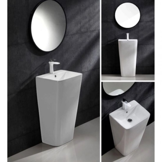 Раковина напольная Ceruttispa Sandra 44 см белая CT7828 Staron