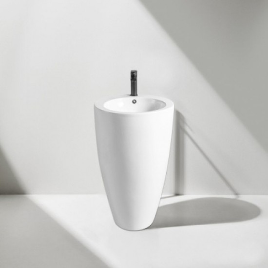 Раковина напольная Azario Comella 50 см белая AZ-311 Staron