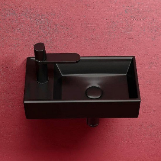 Раковина Ceramica Nova Element 40 см чаша справа черная CN6051RMB Staron