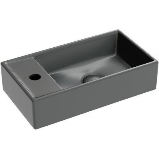 Раковина Ceramica Nova Element 40 см чаша справа темный антрацит CN6051RMDH Staron