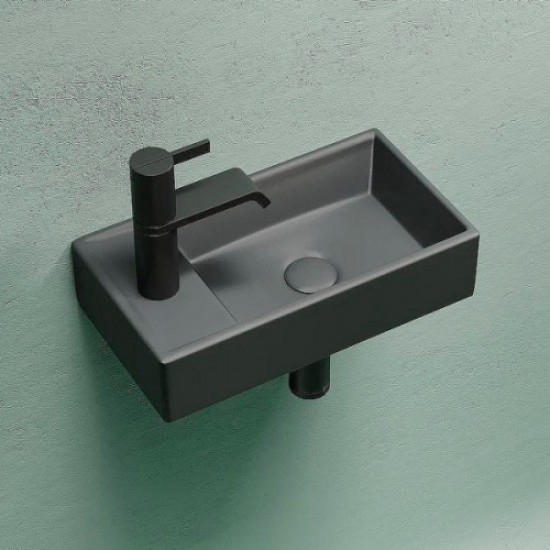 Раковина Ceramica Nova Element 40 см чаша справа темный антрацит CN6051RMDH Staron