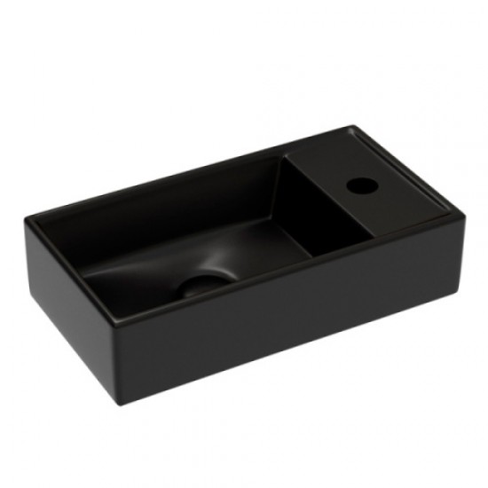 Раковина Ceramica Nova Element 40 см чаша слева черная CN6051LMB Staron