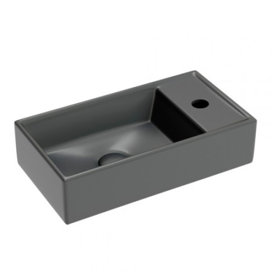 Раковина Ceramica Nova Element 40 см чаша слева темный антрацит матовый CN6051LMDH Staron
