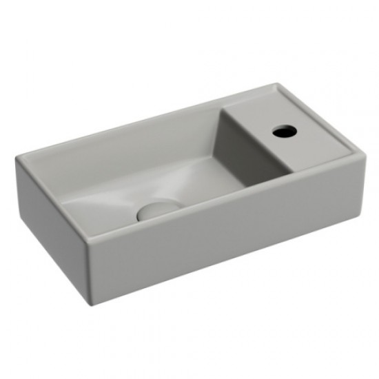 Раковина Ceramica Nova Element 40 см чаша слева антрацит матовый CN6051LMH Staron