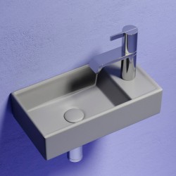 Раковина Ceramica Nova Element 40 см чаша слева антрацит матовый CN6051LMH