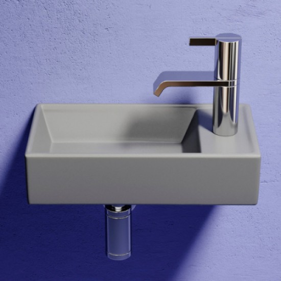 Раковина Ceramica Nova Element 40 см чаша слева антрацит матовый CN6051LMH Staron