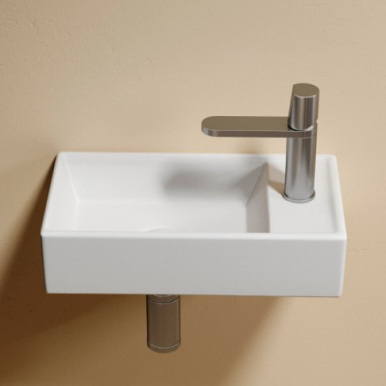 Раковина Ceramica Nova Element 40 см чаша слева белая матовая CN6051LMW Staron