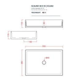 Раковина ArtCeram Scalino 55 см grigio oliva SCL002 15 00 grigio oliva