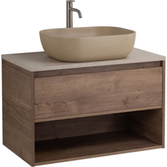 Раковина BelBagno 50 см накладная бежевая матовая BB1302-H316 Staron