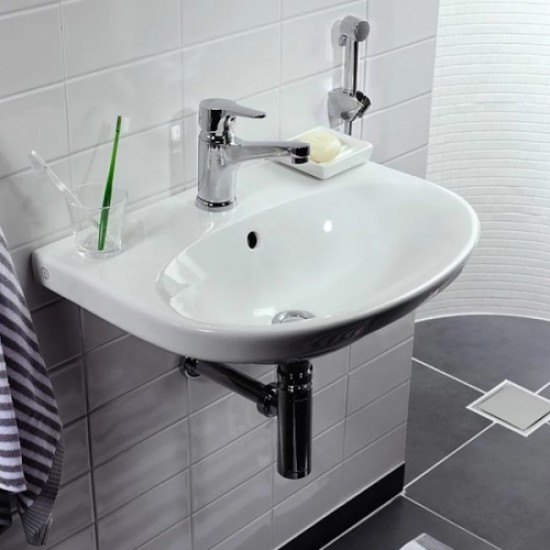 Раковина подвесная на пьедестал Gustavsberg Nautic 55569901 56х43х17.5 см