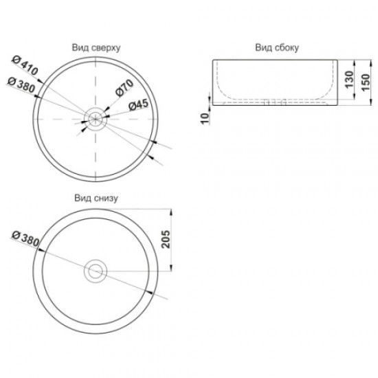 Раковина Misty 41 см белая 7078A-805 Staron