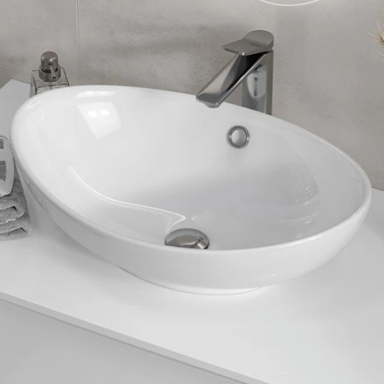 Раковина Velvex 57 см белая 7027A Staron