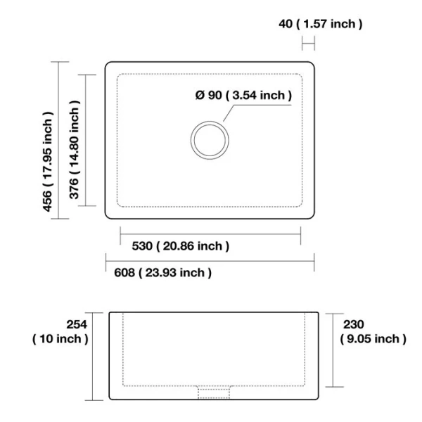 Мойка для кухни Kerasan Hannah 60 см белая 541001