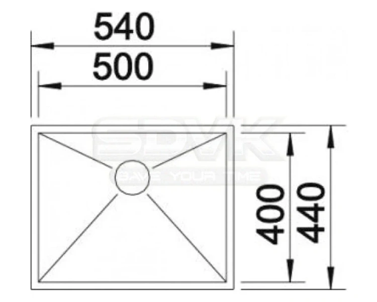 Мойка для кухни Blanco Zerox 500-IF 54 см Dark Steel 526245