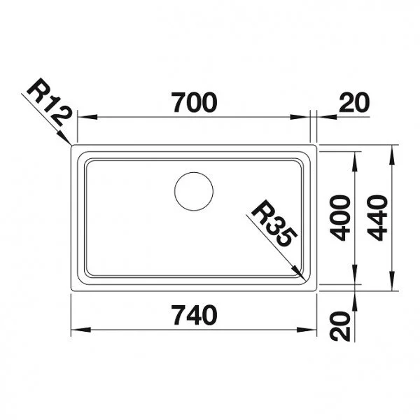 Мойка для кухни Blanco Etagon 700-U 74 см нержавеющая сталь 524270