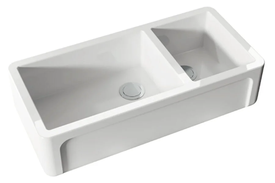 Мойка для кухни Kerasan Hannah 100 см белая 543001