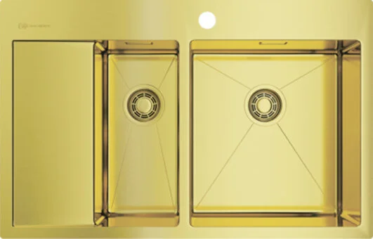 Мойка для кухни Omoikiri Akisame 78-2-LG-R 78 см светлое золото чаша справа 4973088