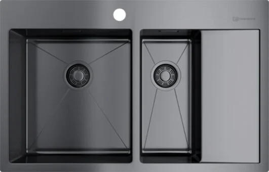 Мойка для кухни Omoikiri Akisame 78-2-GM-L 78 см вороненая сталь чаша слева 4973101