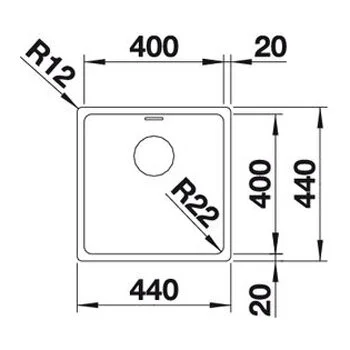 Мойка для кухни Blanco Andano 400-IF 44 см нержавеющая сталь 522957