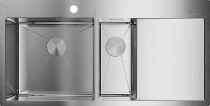 Мойка для кухни Omoikiri Akisame 100-2-IN-L 100 см нержавеющая сталь чаша слева 4973544