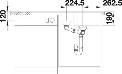 Мойка для кухни Blanco Legra 100 см кофе 522212