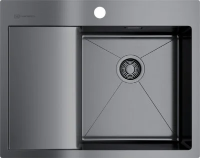 Мойка для кухни Omoikiri Akisame 65-GM-R 65 см вороненая сталь чаша справа 4973098