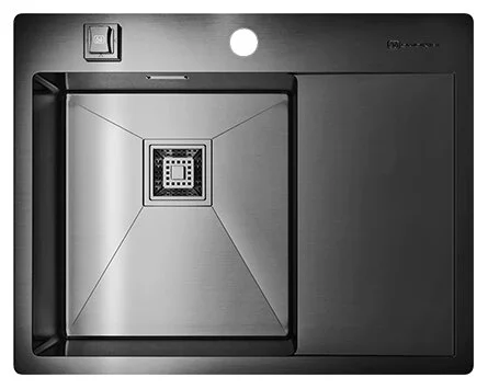 Мойка для кухни Omoikiri Akisame 65-GM-L 65 см вороненая сталь чаша слева 4973097