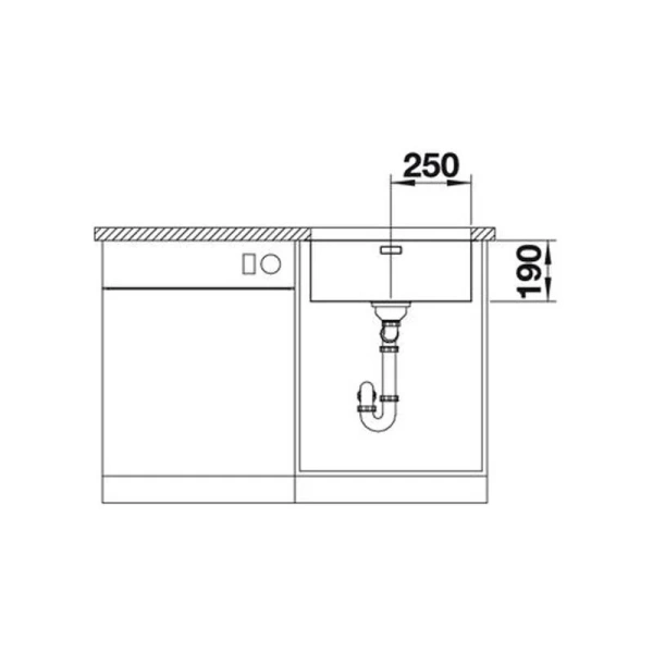 Мойка для кухни Blanco Andano 54 см нержавеющая сталь 522967