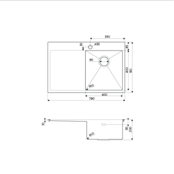 Мойка для кухни Omoikiri Akisame 78-IN-R 78 см нержавеющая сталь чаша справа 4973061