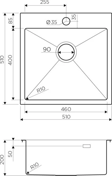 Мойка для кухни Omoikiri Akisame 51-LG 51 см светлое золото 4973439