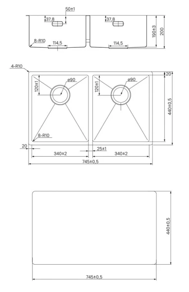 Мойка для кухни IDDIS Edifice 75 см золото EDI75B2i77