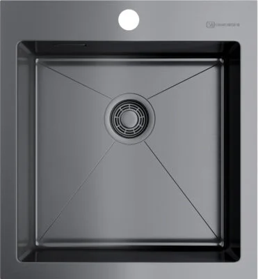 Мойка для кухни Omoikiri Akisame 46-GM 46 см вороненая сталь 4973095