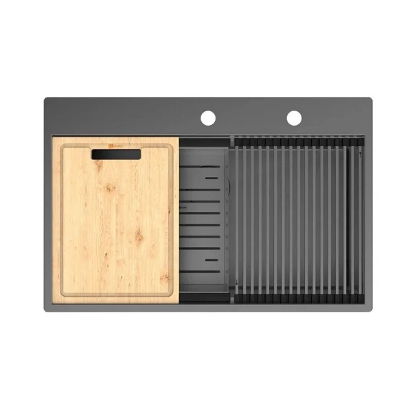 Мойка для кухни Lemark Iordana 78 см графит 9936119