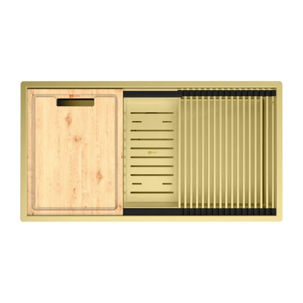 Мойка для кухни Lemark Tabaga 82 см светлое золото 9938134