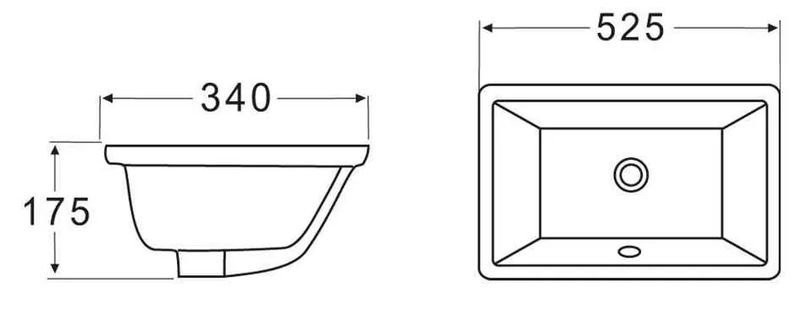 Раковина BelBagno 53 см встраиваемая BB1009