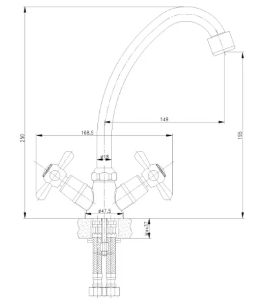 Смеситель для кухни Lemark Promotion хром LM6040C