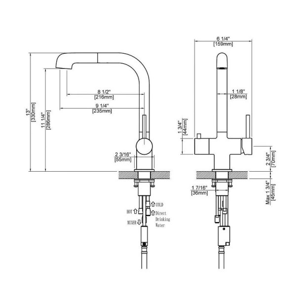 Смеситель для питьевой воды Timo Saona хром 2346/00FL