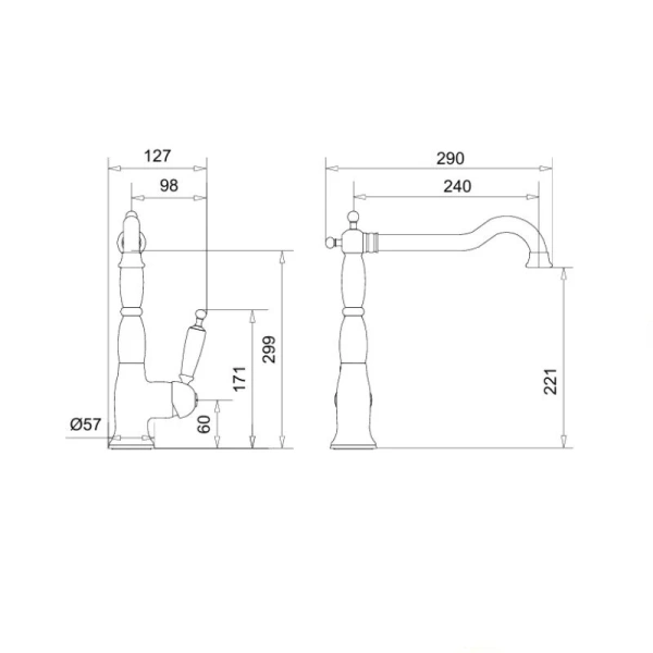 Смеситель для кухни Migliore Oxford бронза 18195