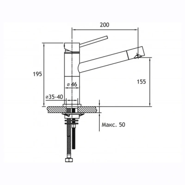 Смеситель для кухни Timo Saona хром 2303F chrome