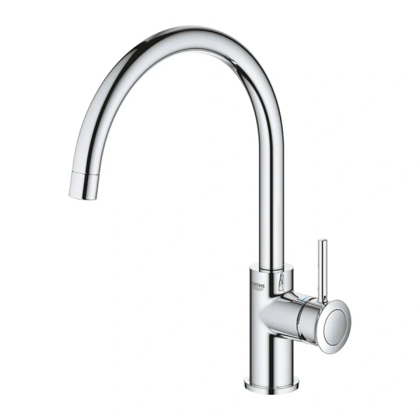 Смеситель для кухни GROHE BauClassic с высоким C-образным изливом 31234001