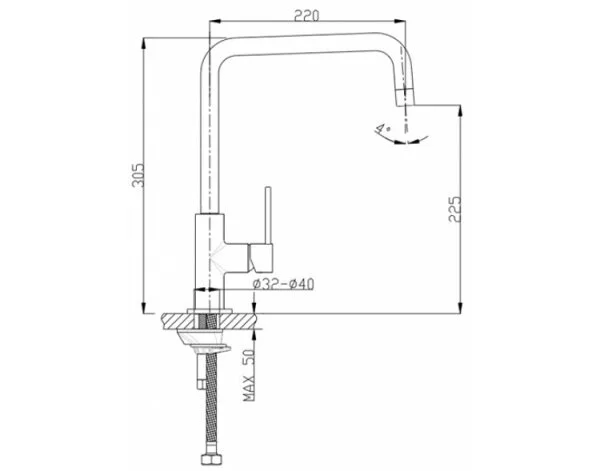 Смеситель для кухни Timo Saona 2306