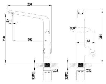 Смеситель для кухни Lemark Melange LM4905CW